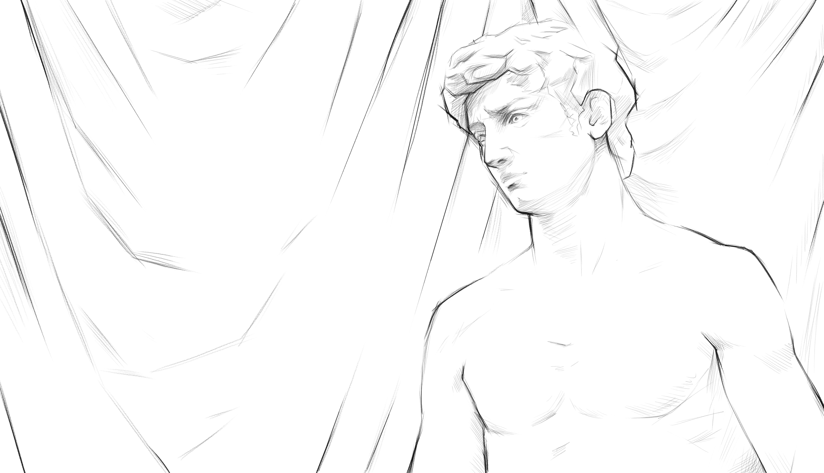 Давид на фоне дропировки